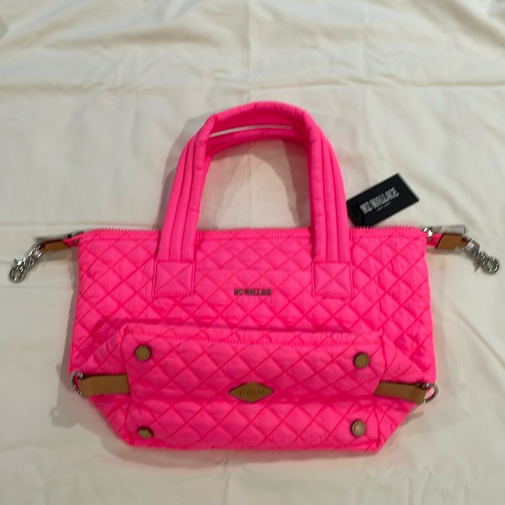 MZ Wallace NWT, medium Sutton Deluxe in neon pink.